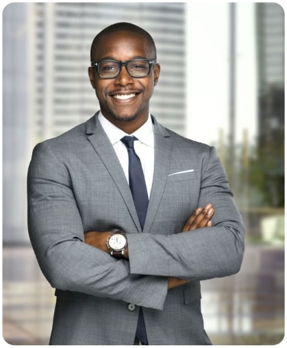 business man with folder arms
